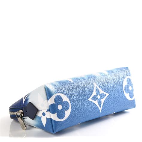 LOUIS VUITTON Monogram Giant Escale Cosmetic Pouch Blue 